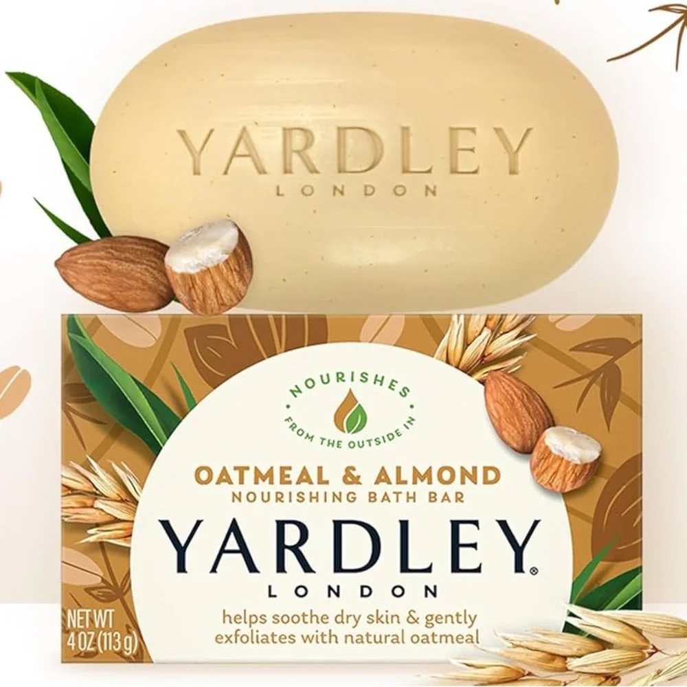 Yardley Of London Oatmeal and Almond Nourishing Bath Bar Luxury Beauty Soap 4 Oz